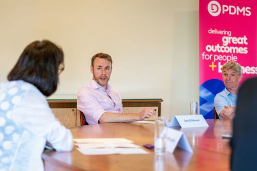 Tom Wilkinson speaking at Scotland roundtable event