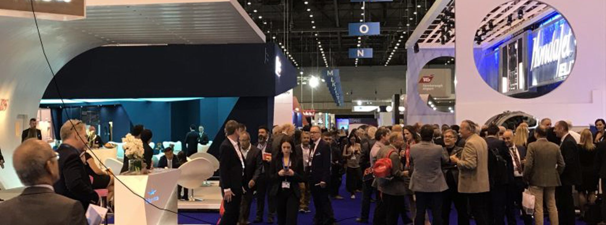 A photo of the inside of the EBACE events space