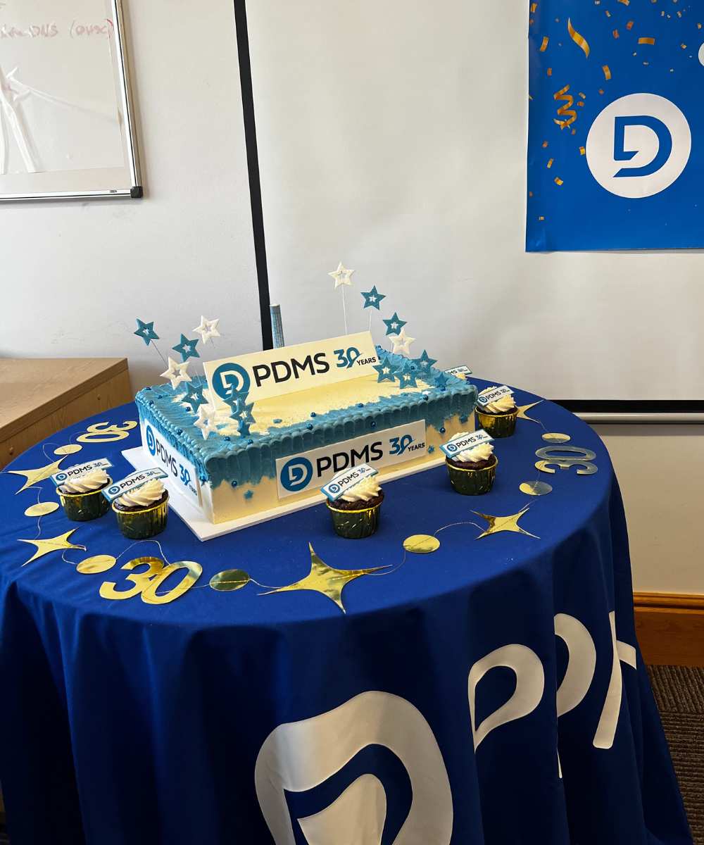 Birthday cake and decorations for PDMS 30 years celebration