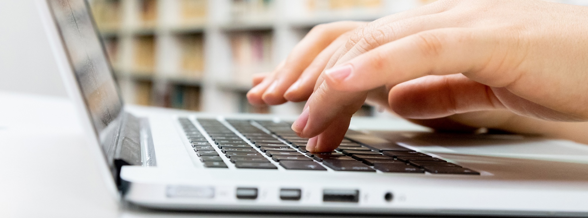 Someone using a laptop
