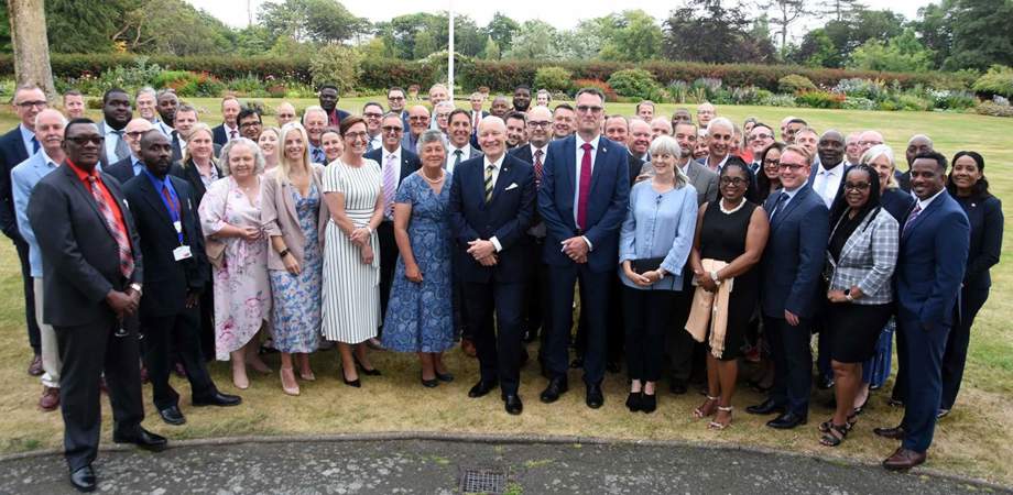 Photograph of the 50 delegates attending the REG conference on the Isle of Man