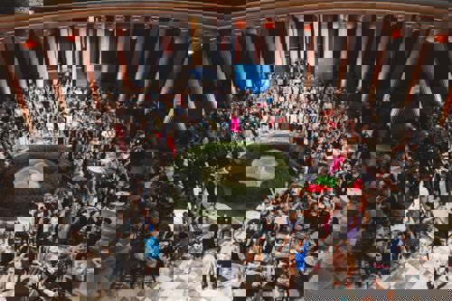 A photo of the Gen-E 2025 attendees inside the Zappeion Megaron