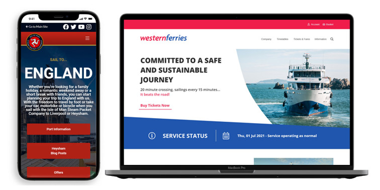 IOM Steam Packet and Western Ferries website design
