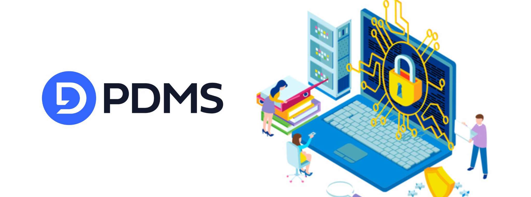 Cookies Consent image of laptop and padlock with PDMS logo