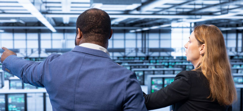 IT executives planning replacement technology in large office