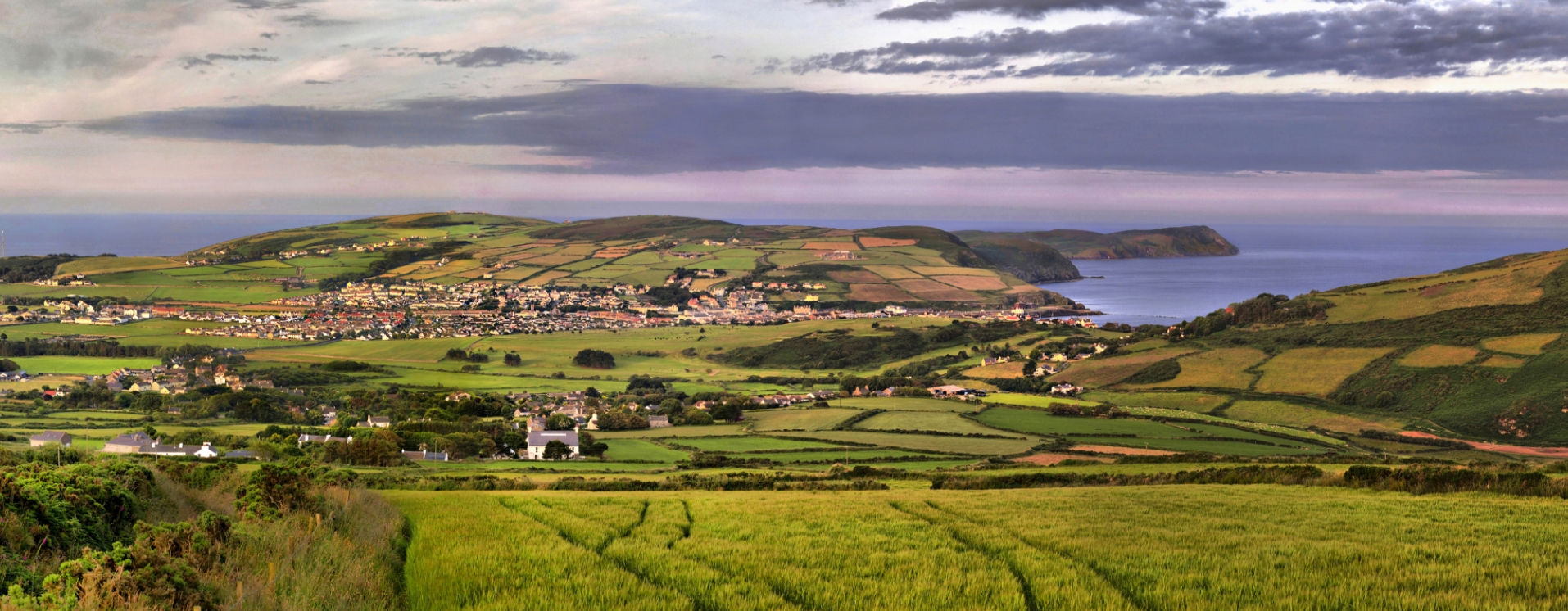 A landscape image of the Isle of Man countryside