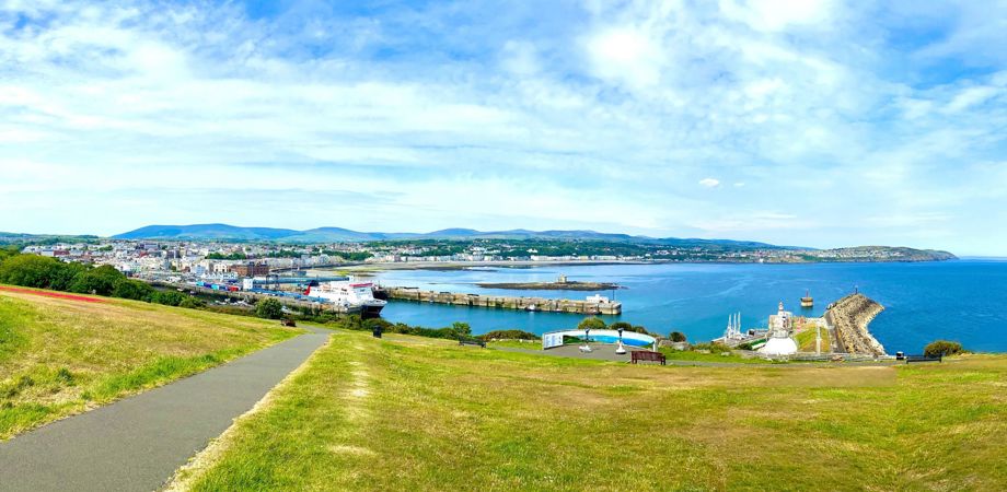 A panoramic photo of Douglas Bay on the Isle of Man