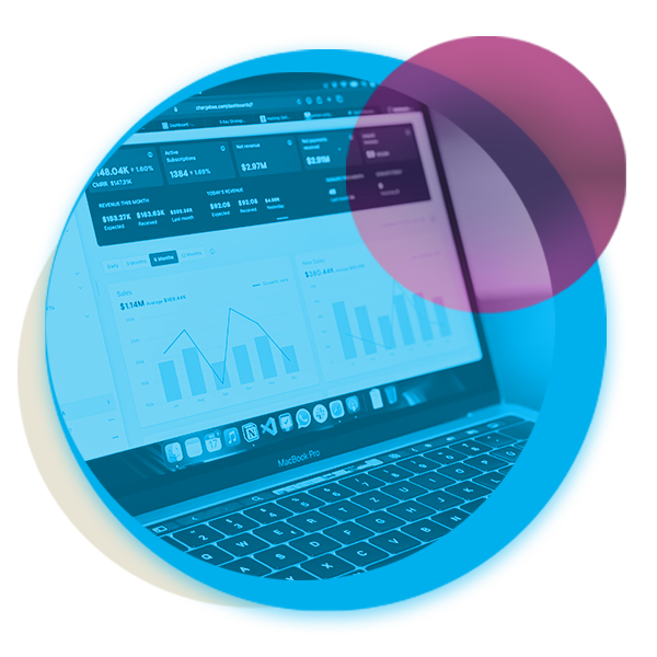 An image of Google Analytics results displayed on a laptop screen