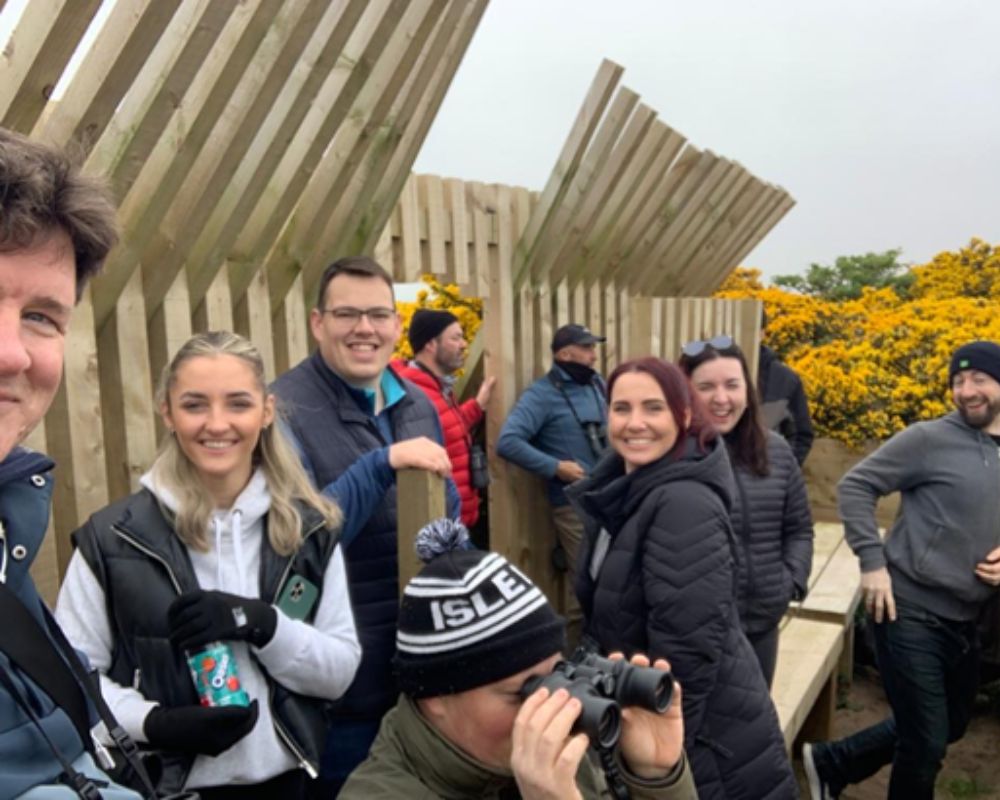 PDMS staff at the Manx BirdLife sanctuary