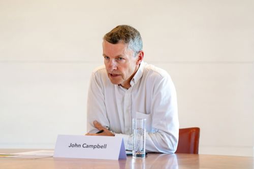 John Campbell speaking at Scotland roundtable event