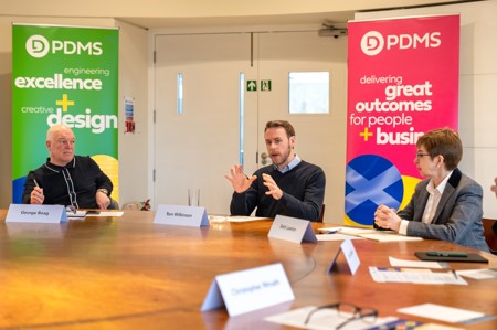 George Boag, Tom Wilkinson and Beth Lawton at round table discussion