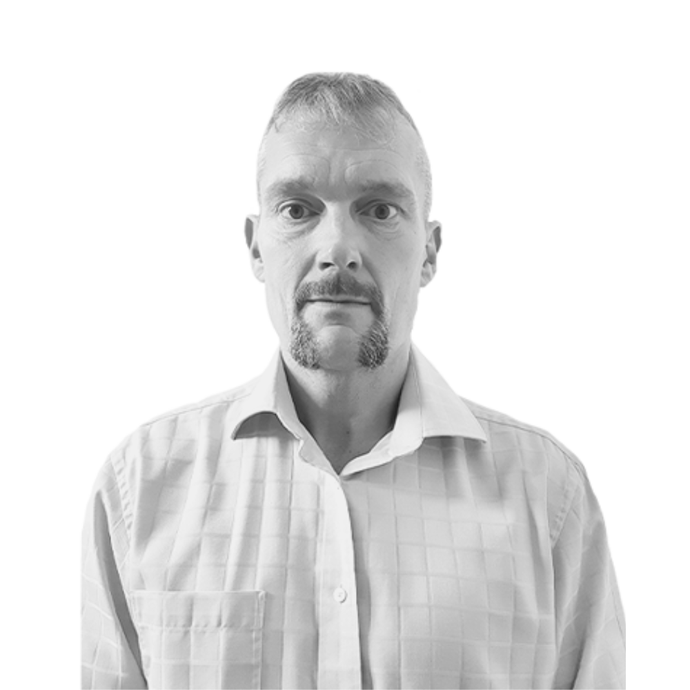 Black and white headshot of Mike Jarrett