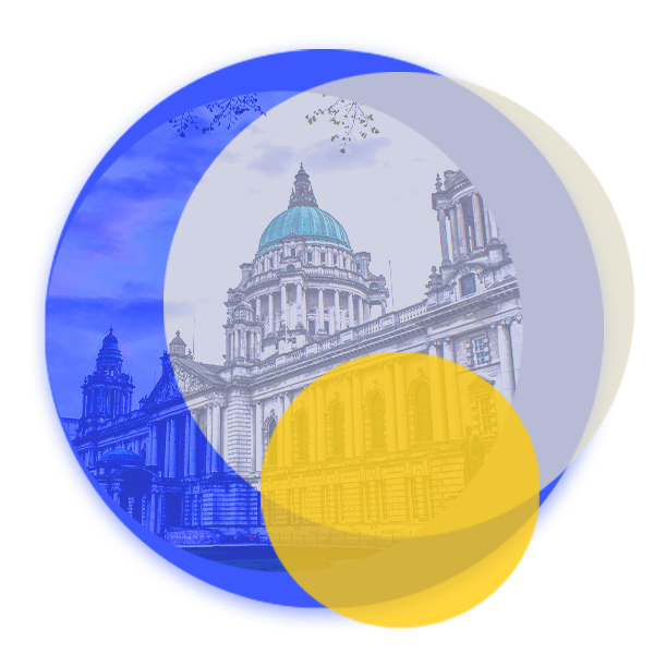 An image of Dublin landmarks in a circular image
