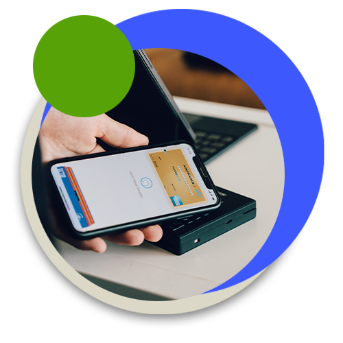 A image of a contactless payment being paid