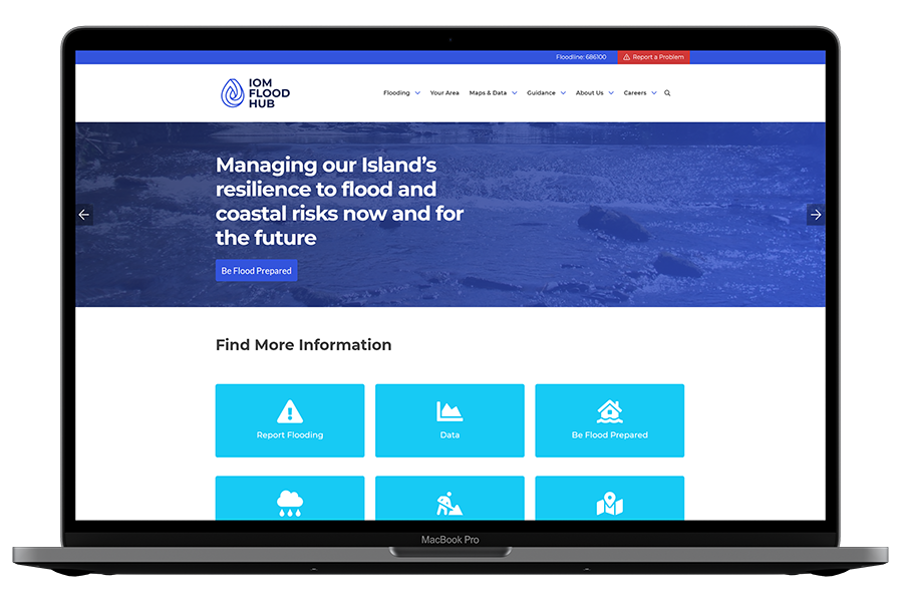 Isle of Man Floodhub homepage design